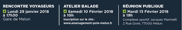 Infographie : Rencontre des voyageurs, Atelier balade, Réunion publique