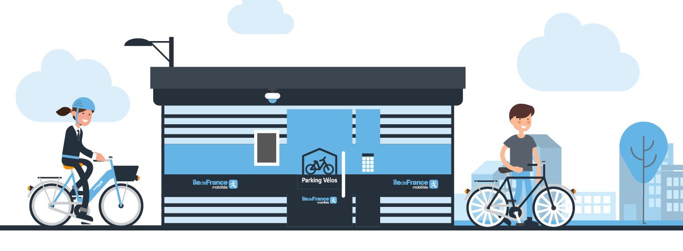 Illustration d'un Parking Vélos Île-de-France Mobilités