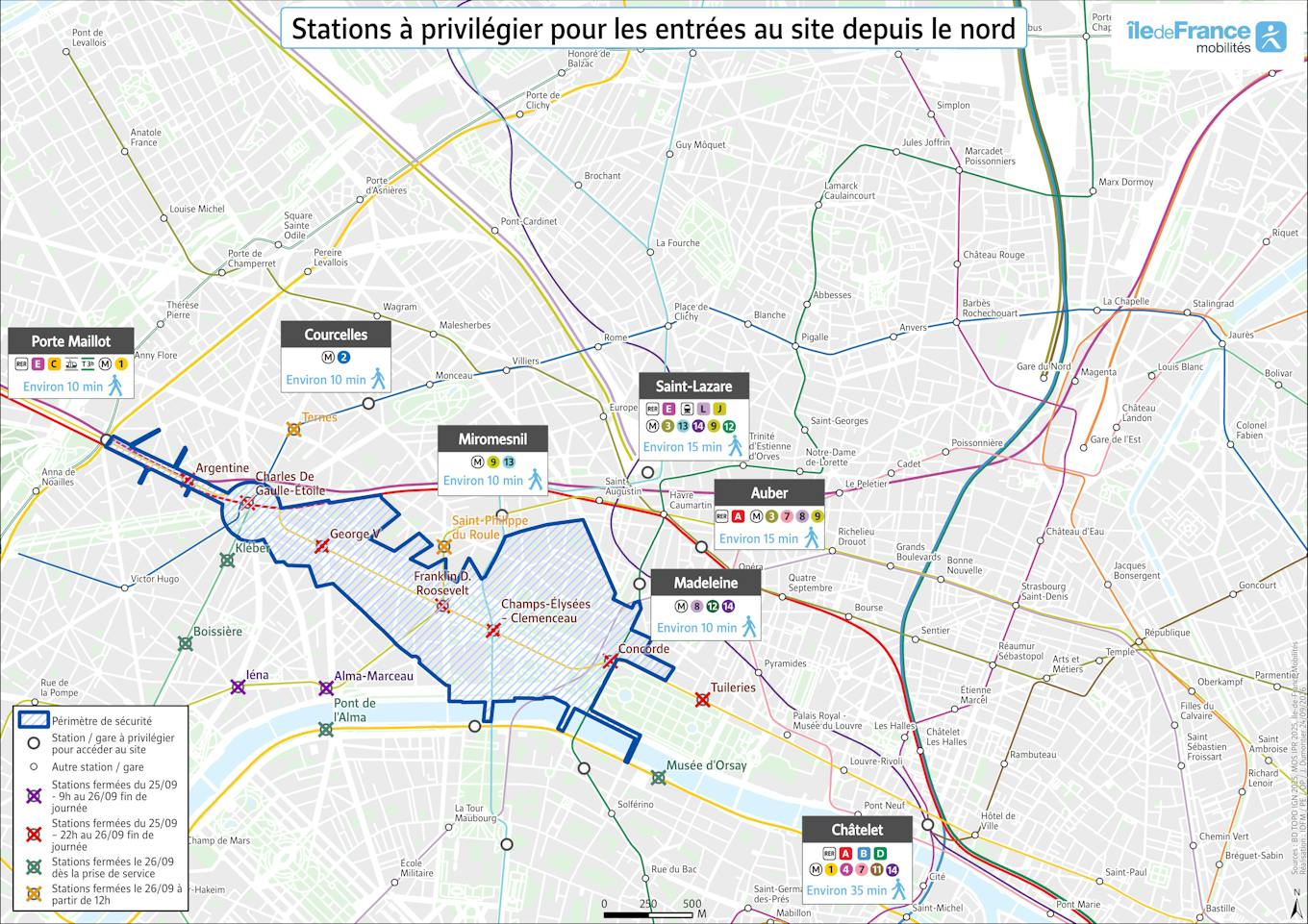 Accès Nord : stations conseillées pour accéder à la messe