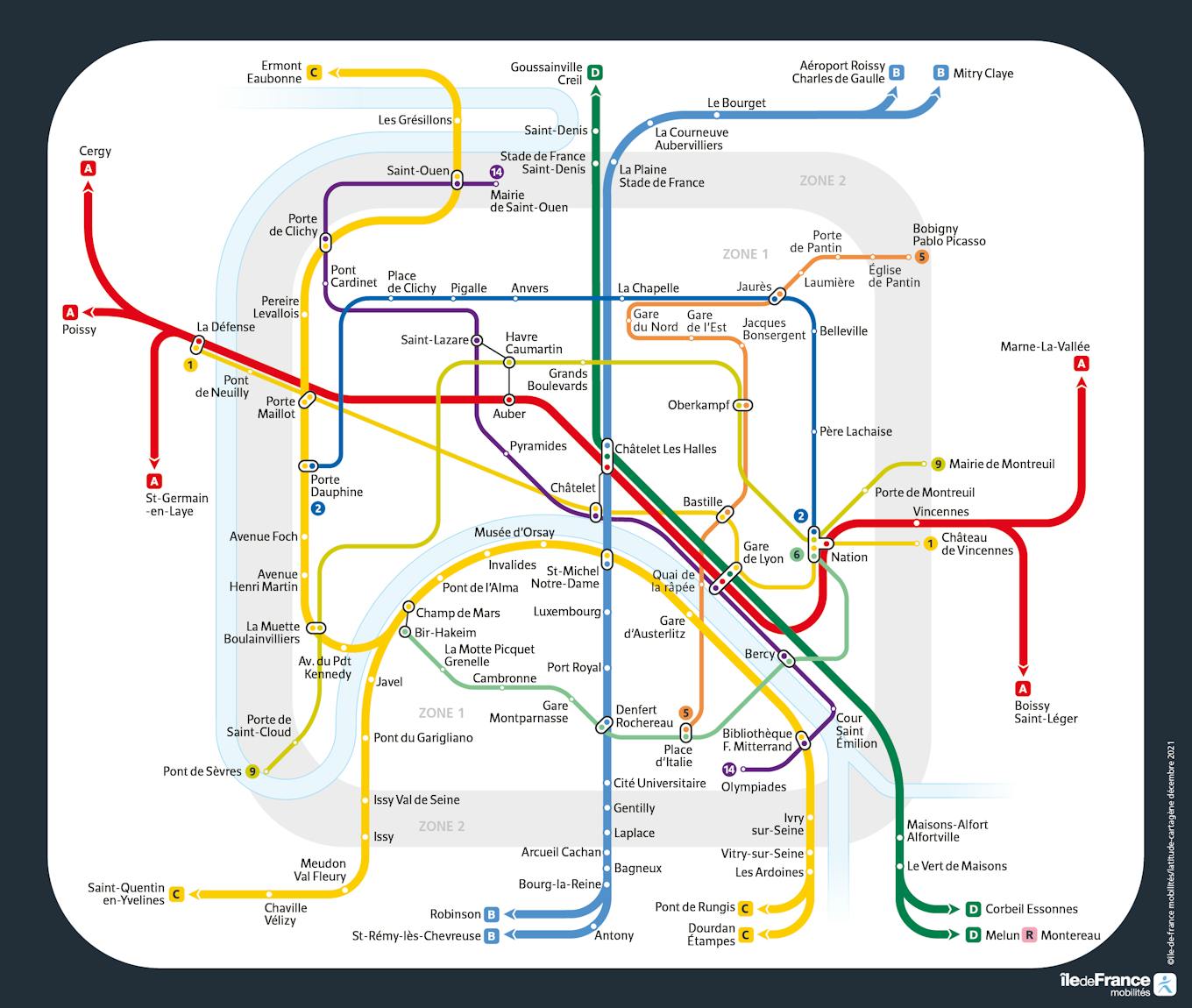 Plan métro nouvel an