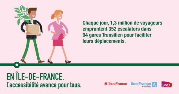 Communication Île-de-France Mobilités : en Île-de-France, l'accessibilité avance pour tous (femmes enceintes)