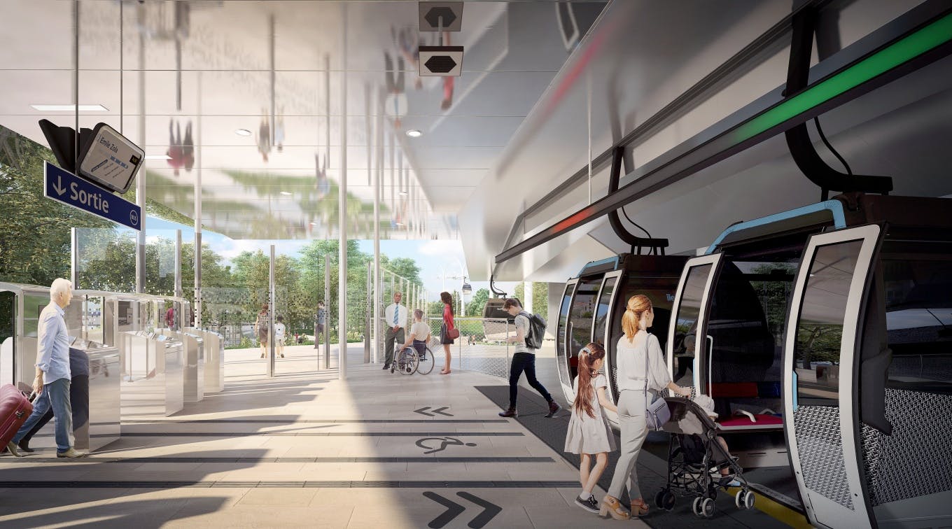 Câble A - la future station Émile Zola