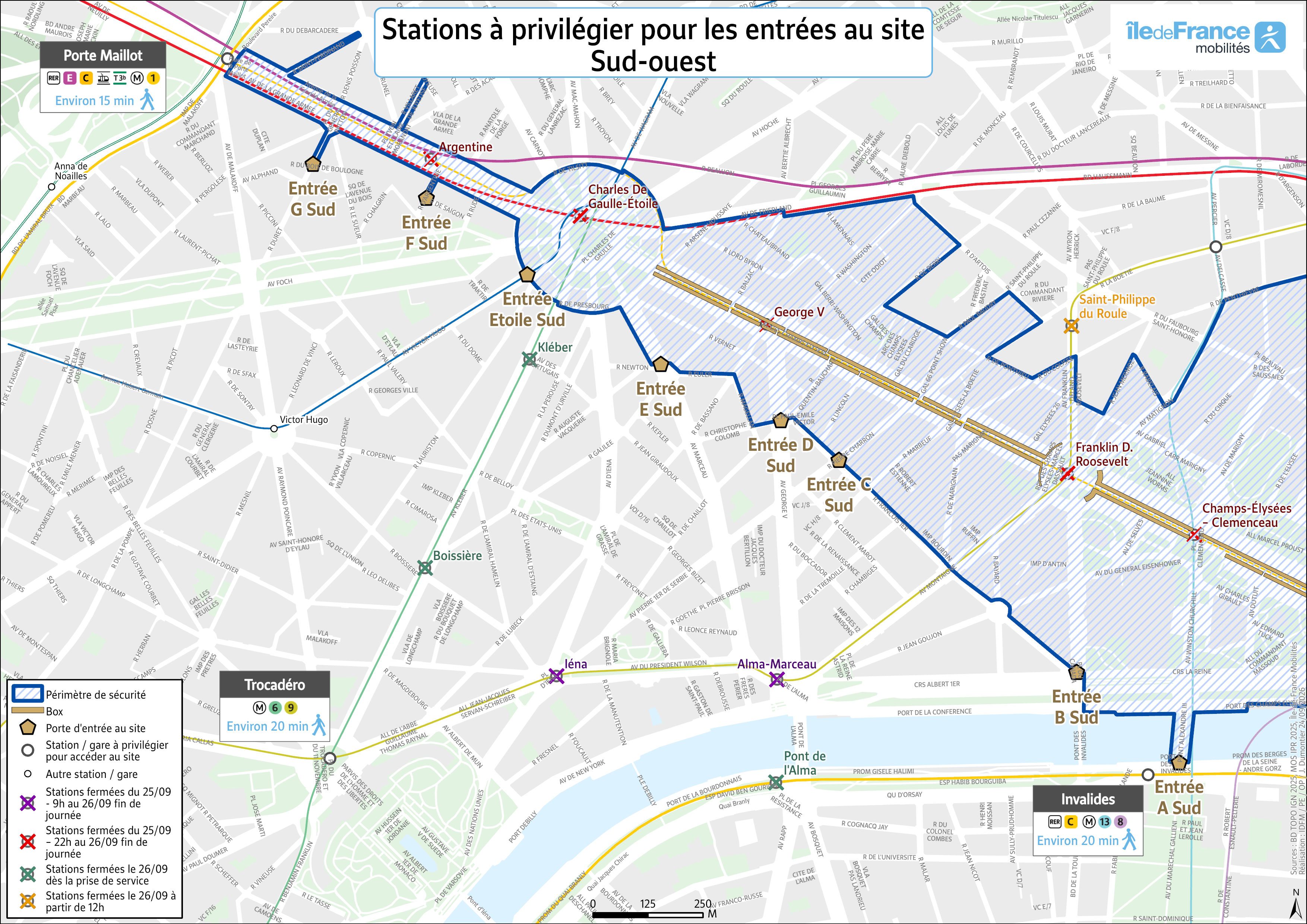Accès Sud-Ouest : stations conseillées pour accéder à la messe