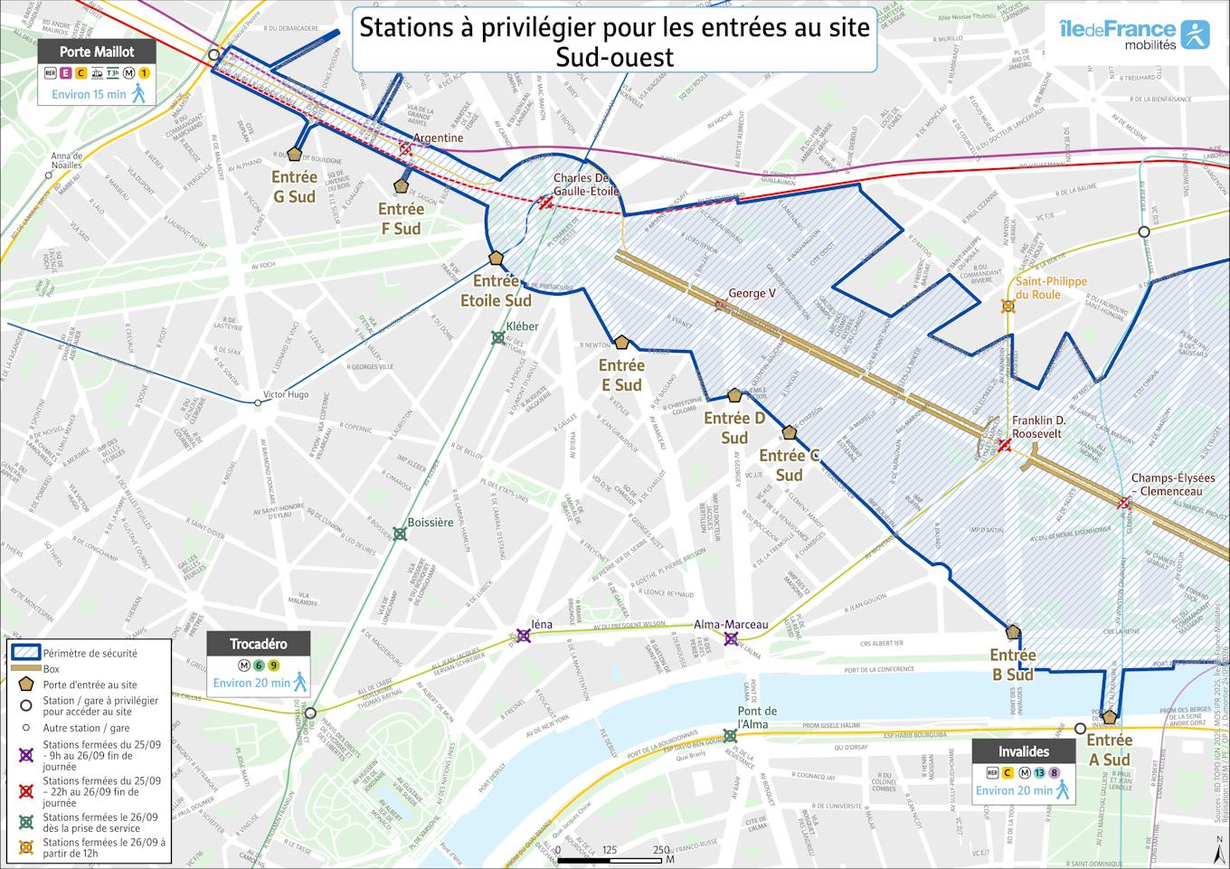 Accès Sud-Ouest : stations conseillées pour accéder à la messe