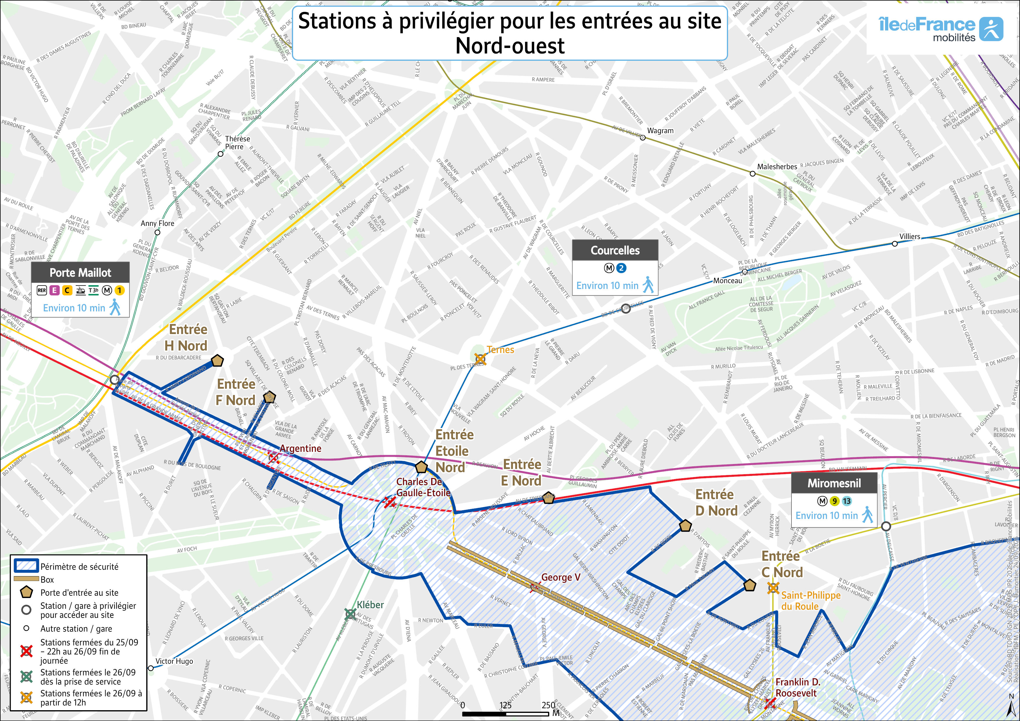 Accès Nord-Ouest : stations conseillées pour accéder à la messe