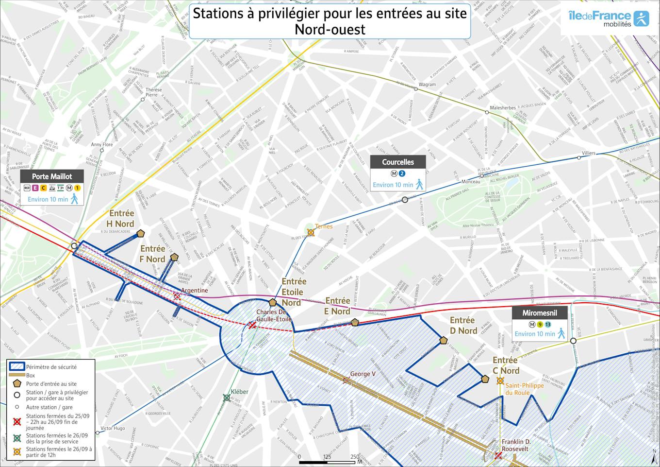 Accès Nord-Ouest : stations conseillées pour accéder à la messe