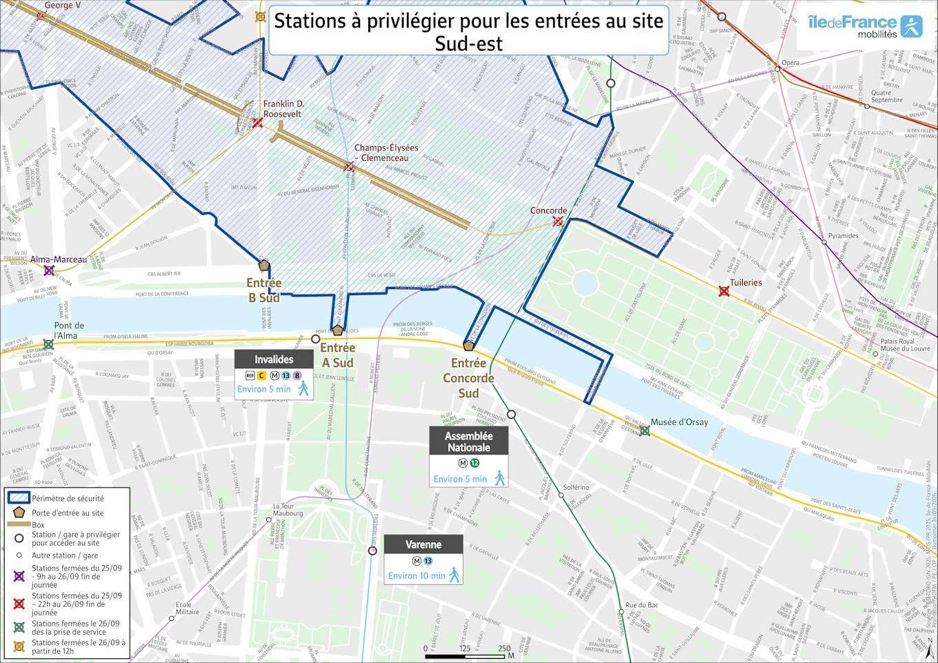 Accès Sud-Est : stations conseillées pour accéder à la messe