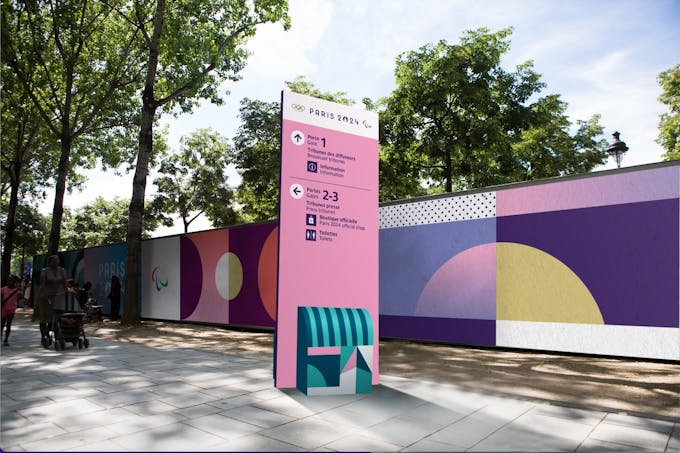 Sinalização para os Jogos Olímpicos e Paralímpicos de Paris 2024 - intenção visual não contratual, propriedade da cidade de Paris 2024 © - Todos os direitos reservados
