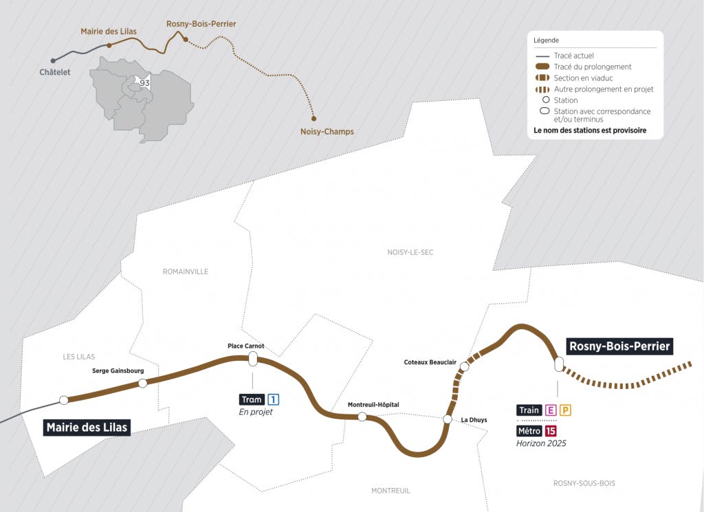 Tracé des nouvelles voies de Tram