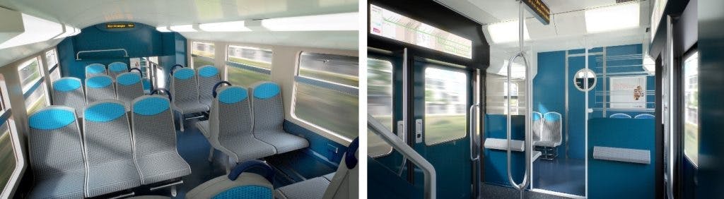 Intérieur RER D et RER P rénovés