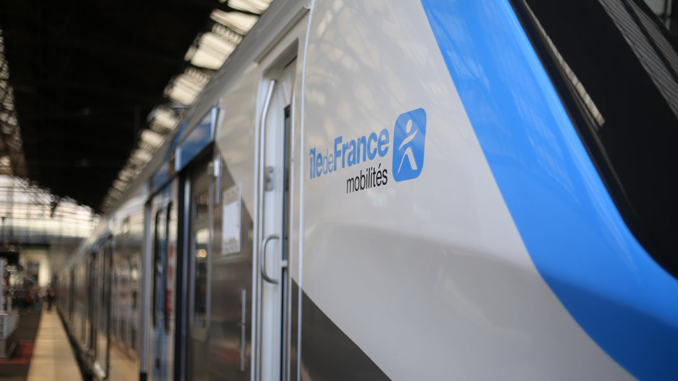 Une rame de RER NG en Gare de Lyon pour des tests d'intégration, en juin 2023