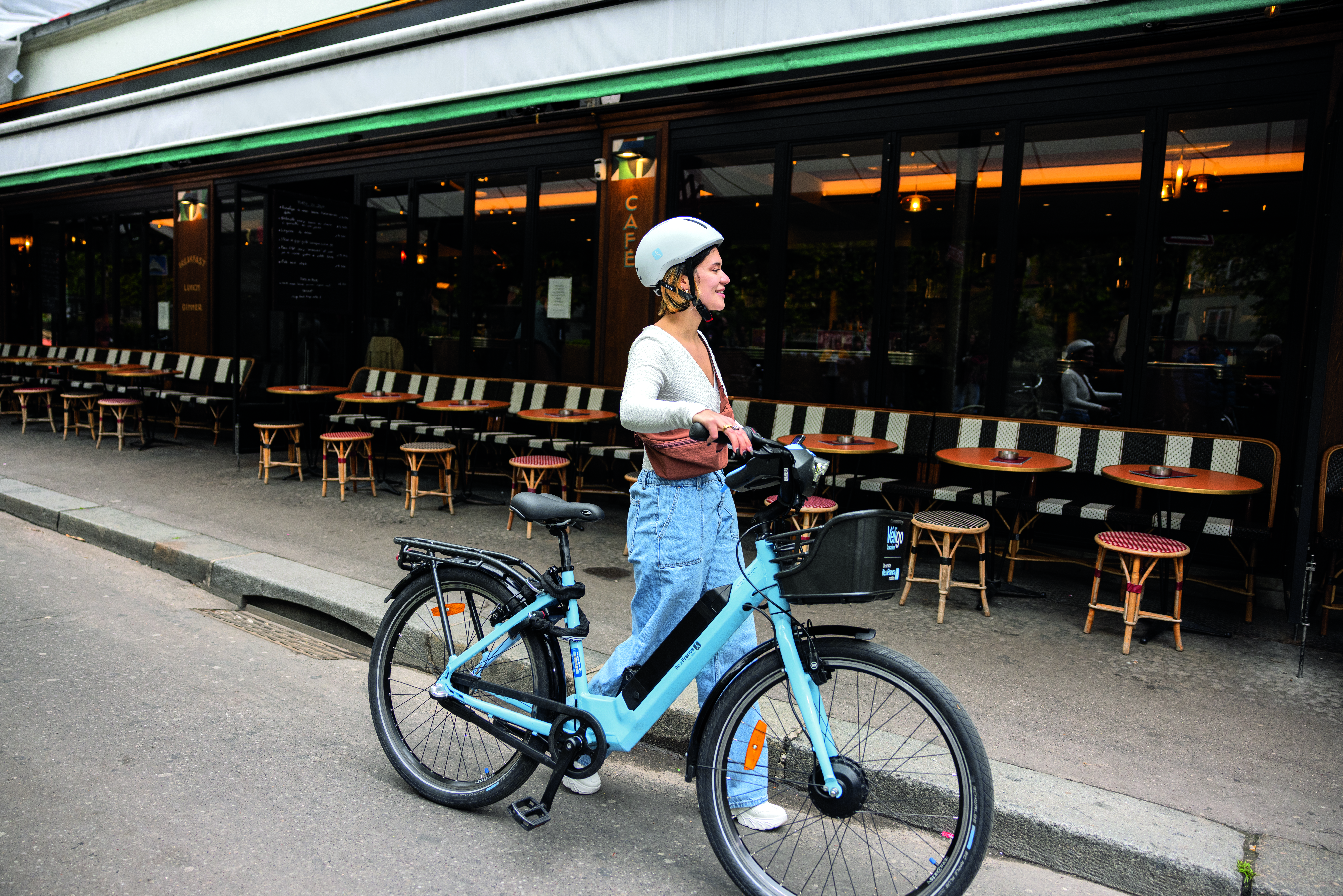 A person with his bike