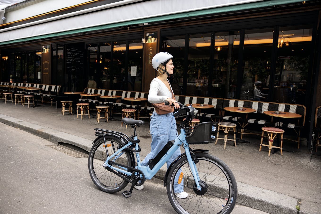 A person with his bike