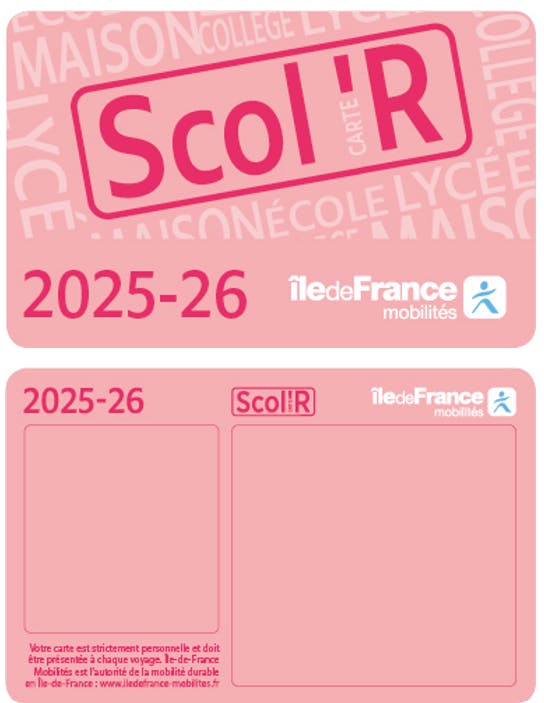 Carta de scol'r de dupla face