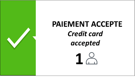 Paiement accepté, credit card accepted 1