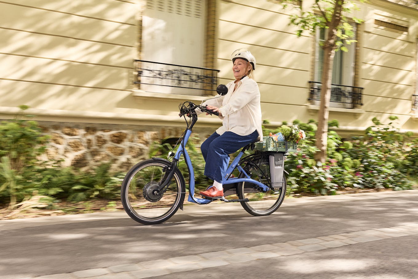 Une personne sur son Véligo