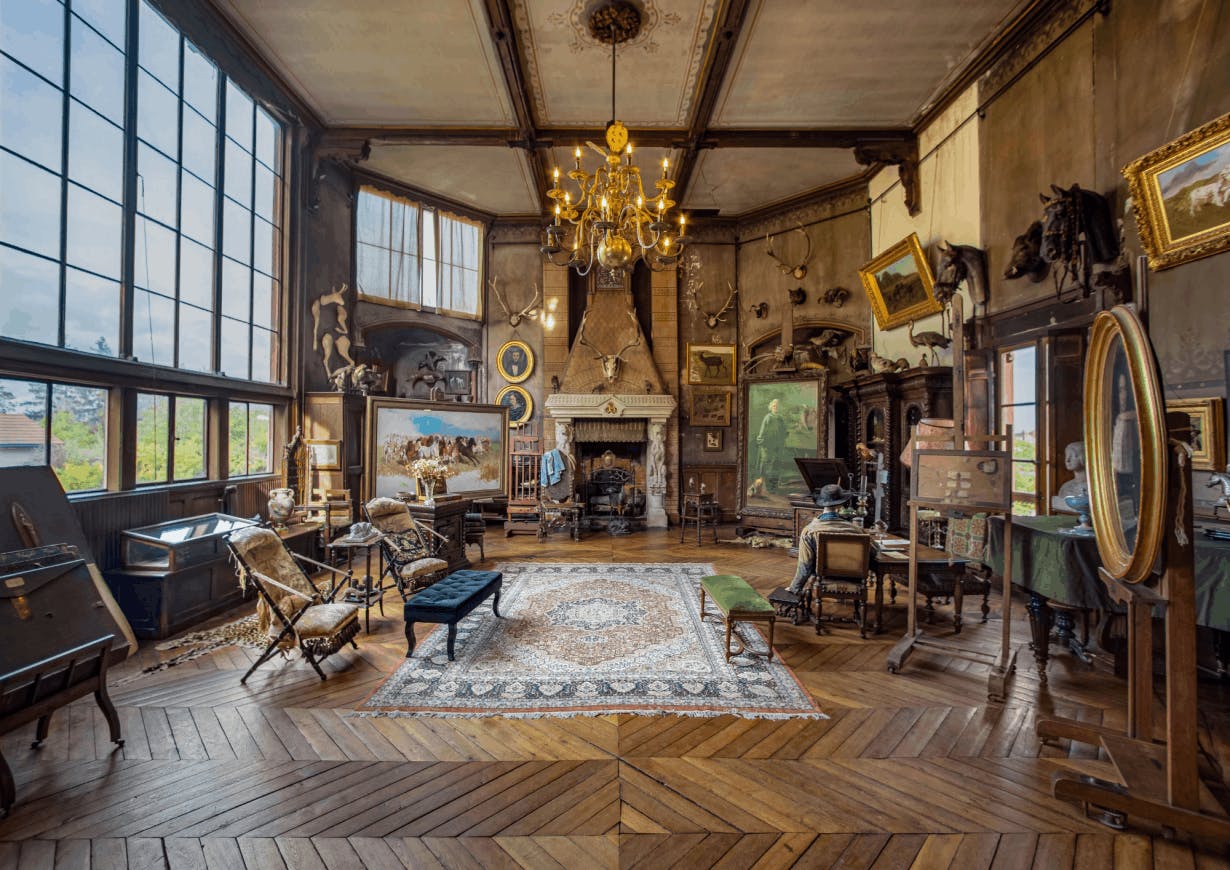 L'atelier de la peintre à visiter sur place (payant)