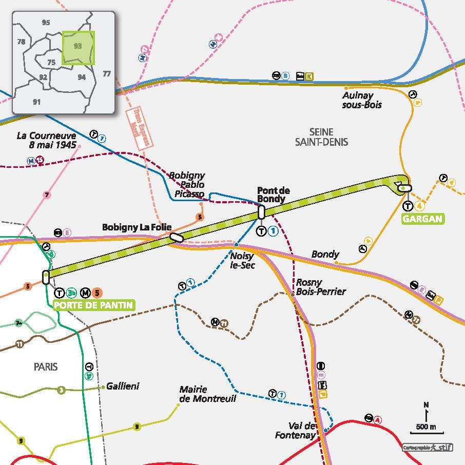 Itinéraire de la ligne de T-Zen 3