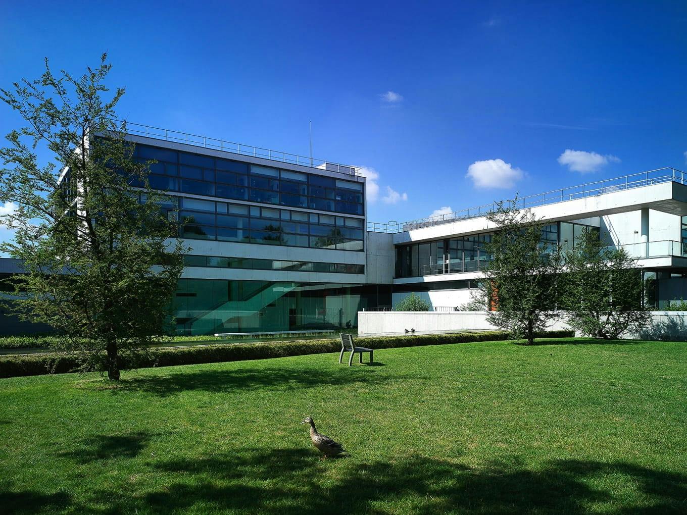 The MAC VAL - Museum of Contemporary Art of Val-de-Marne from the public garden that surrounds it