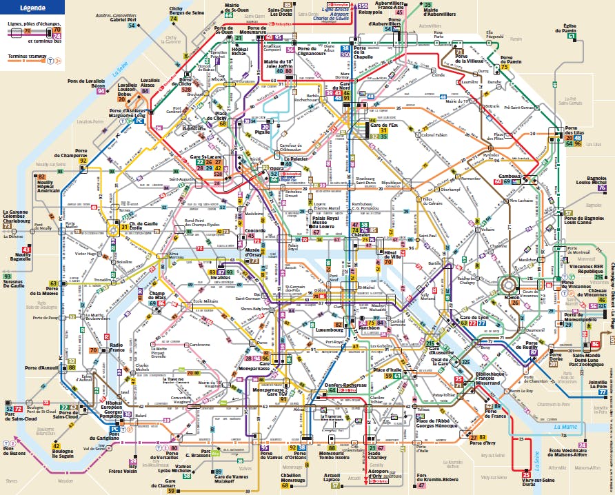 Nouveau plan itinéraire pour les Bus de Paris