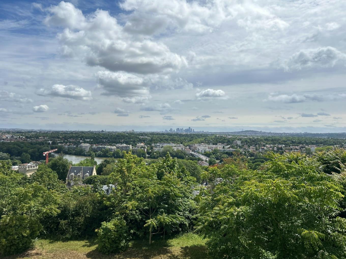 La vue depuis la terrasse du Château de Saint-Germain-en-Laye