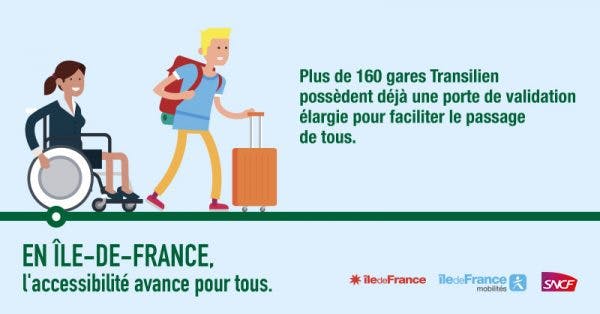 Communication Île-de-France Mobilités : en Île-de-France, l'accessibilité avance pour tous (personnes à mobilité réduite)