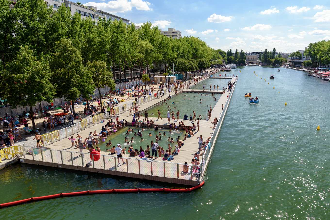 Schwimmen Canal de l'Ourcq, Bassin de la Villette