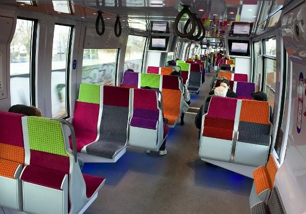 Intérieur d'un nouveau train