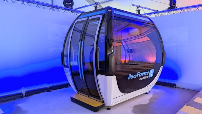 Una cabina de teleférico que circulará por la línea de cable C1.