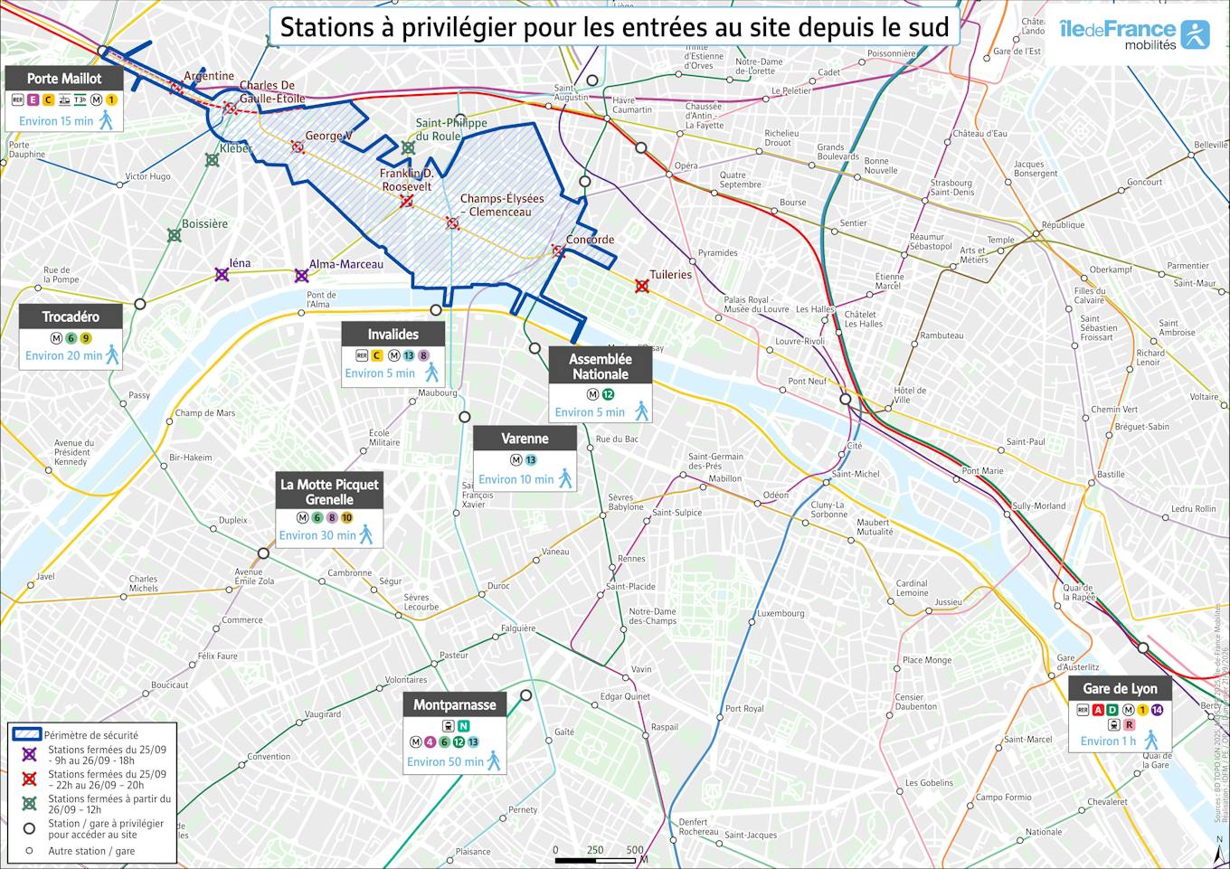 South access: recommended stations to access the mass