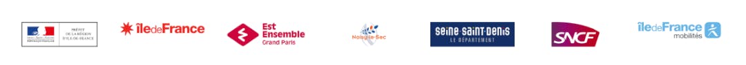 Infographie : Logos des financeurs de la gare de Noisy-le-Sec