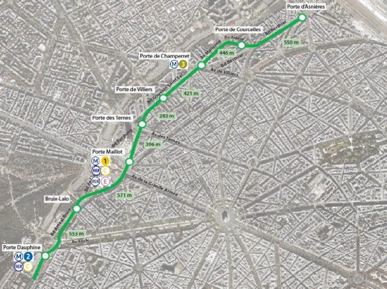 Tracé du prolongement de la ligne du Tram 3
