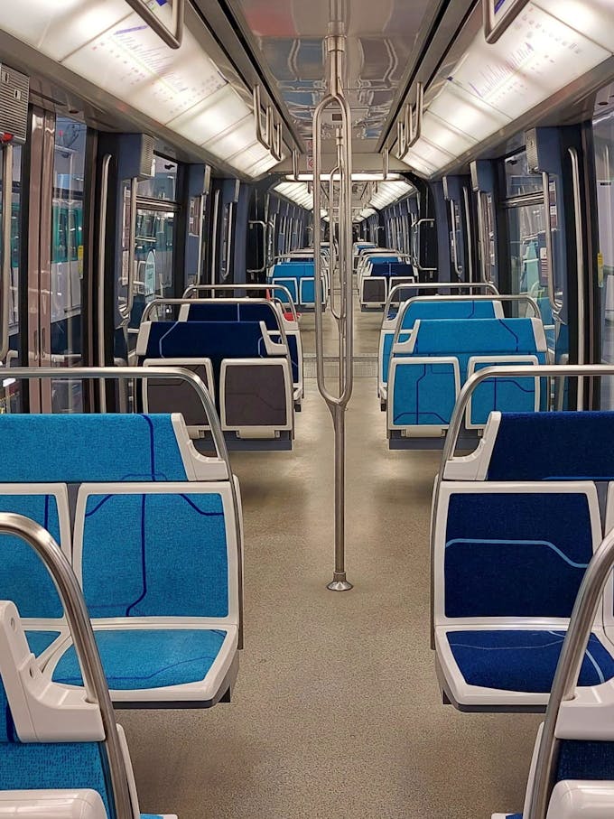 The interior of a new train on metro line 6