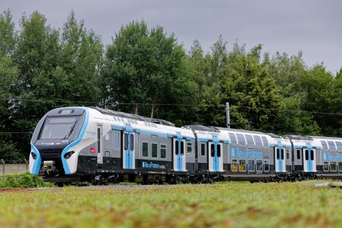 An RER NG train in tests.