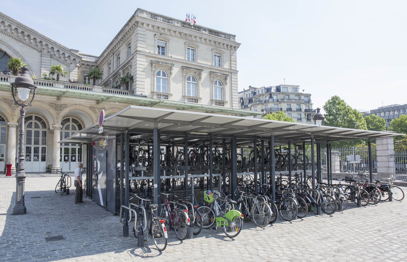 Photo du parking vélos de la Gare de l'Est