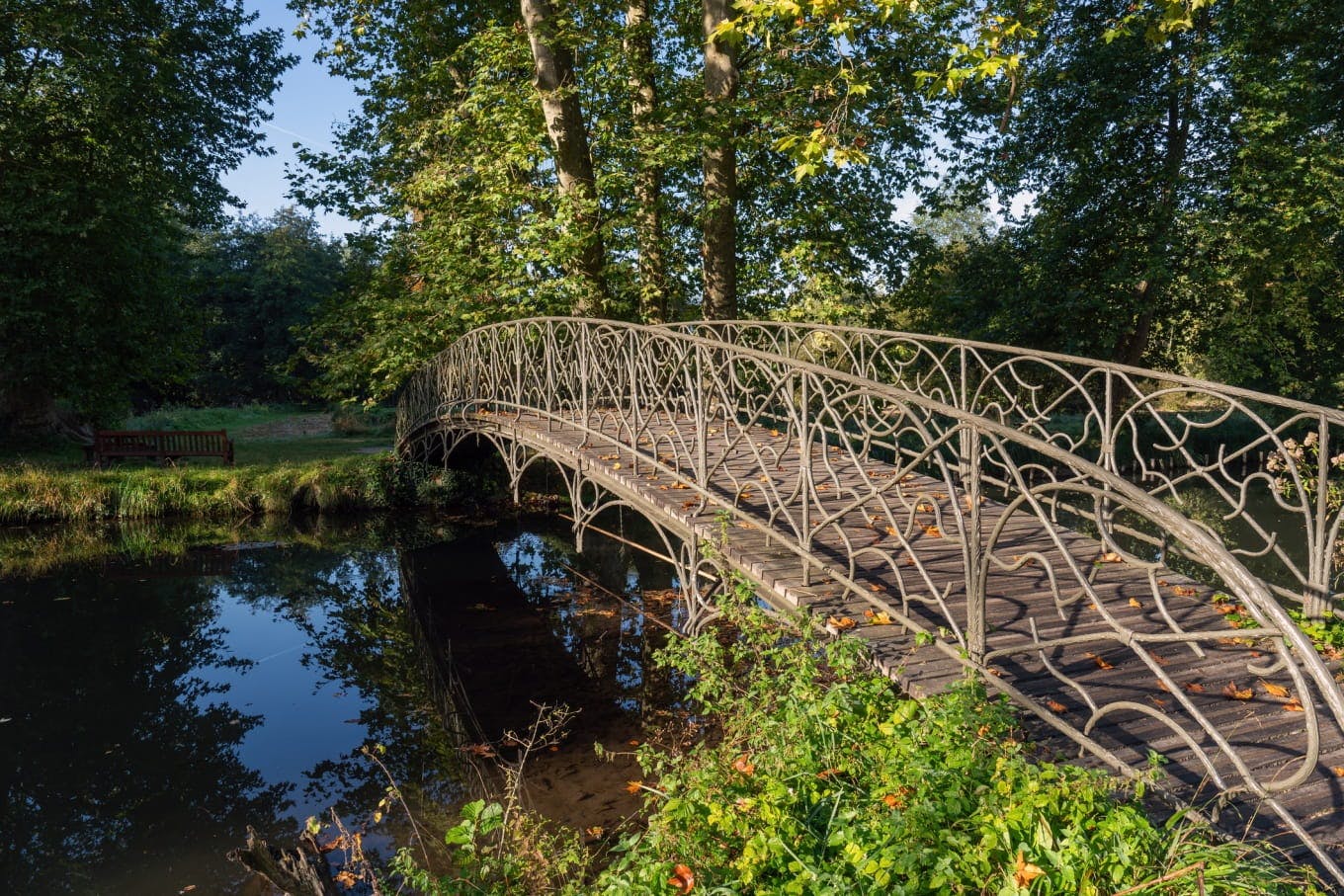 Passerelle dans le Domaine départemental de Chamarande